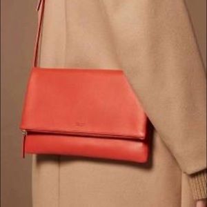 NWOT Everlane red leather crossbody clutch bag